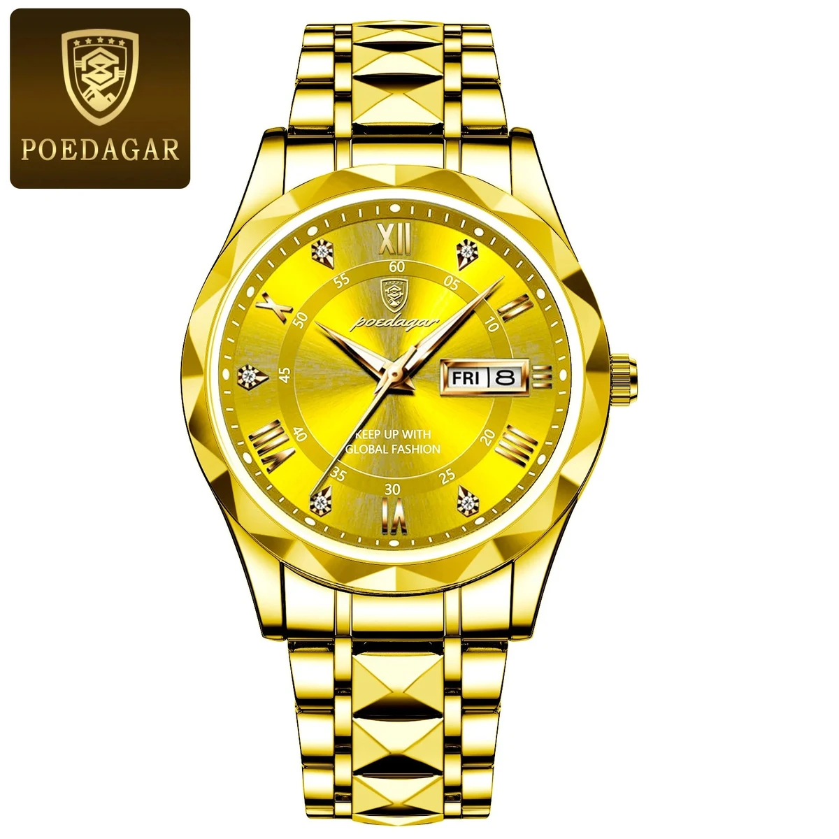 POEDAGAR Luxury Men Watches Business Top Brand Men's Watch-Golden