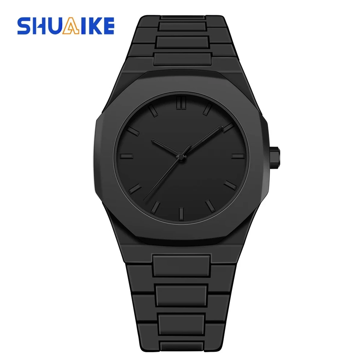 Arabic Carbon Fiber body men's watch (46gm weight)-full black