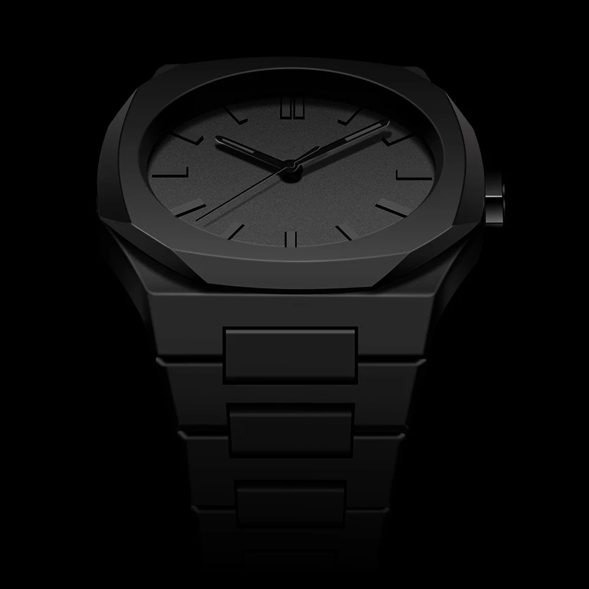Arabic Carbon Fiber body men's watch (46gm weight)-full black