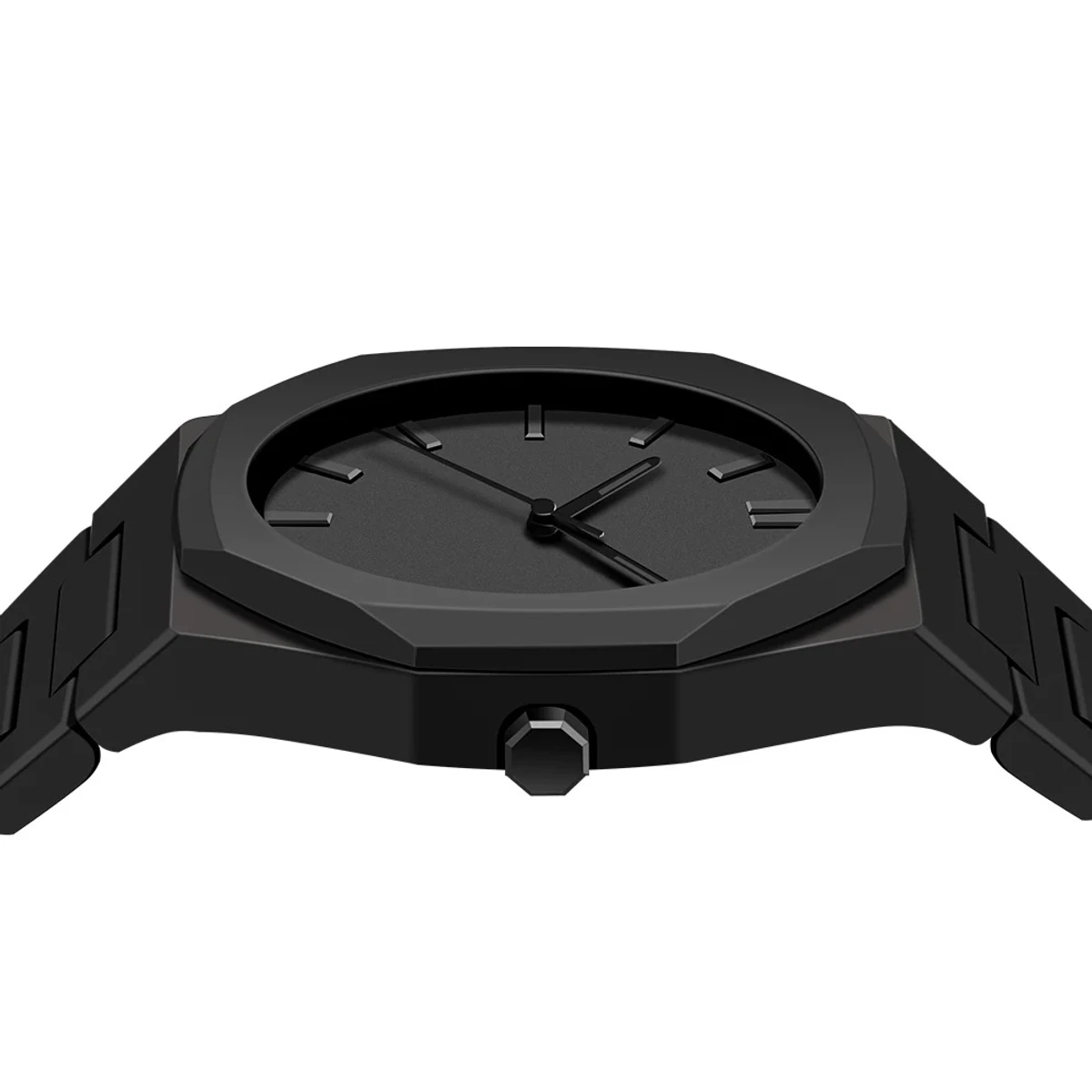 Arabic Carbon Fiber body men's watch (46gm weight)-full black
