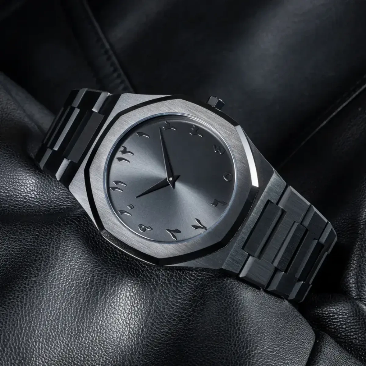 Arabic disit  Carbon Fiber body men's watch (46gm weight)-full black